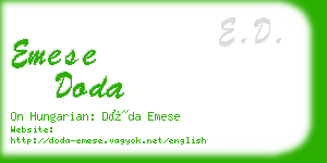 emese doda business card